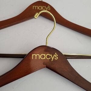 Macy's Wooden Hangers with Gold Hook